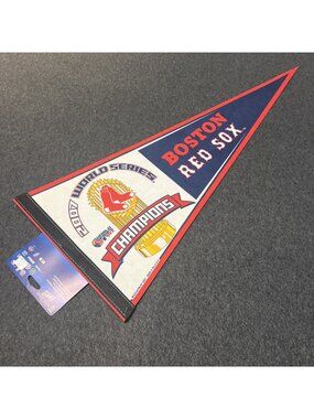 BOSTON RED SOX 2007 WORLD SERIES CHAMPIONS WINCRAFT 12 × 29-3/4 PENNANT